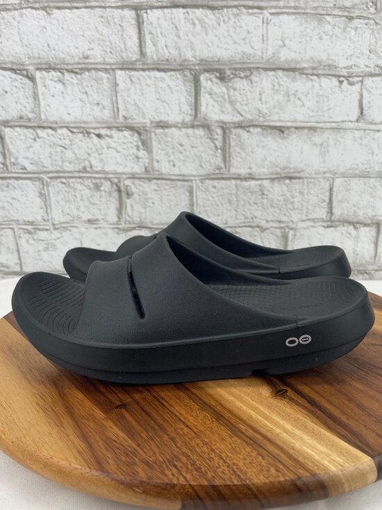 Oofos Ooahh Sport Mens Sz. 11 Black Recovery Slide Sandals main image 8